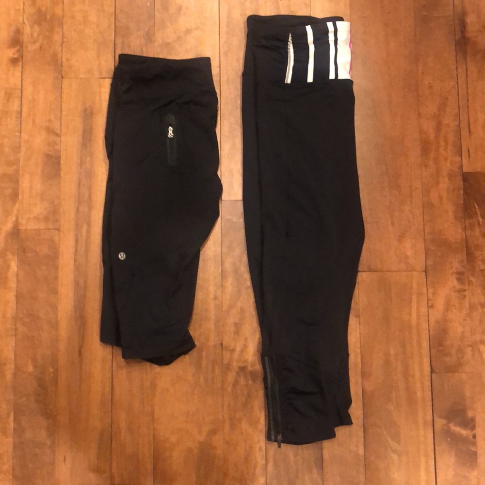 Lululemon black athletic crops - size 10